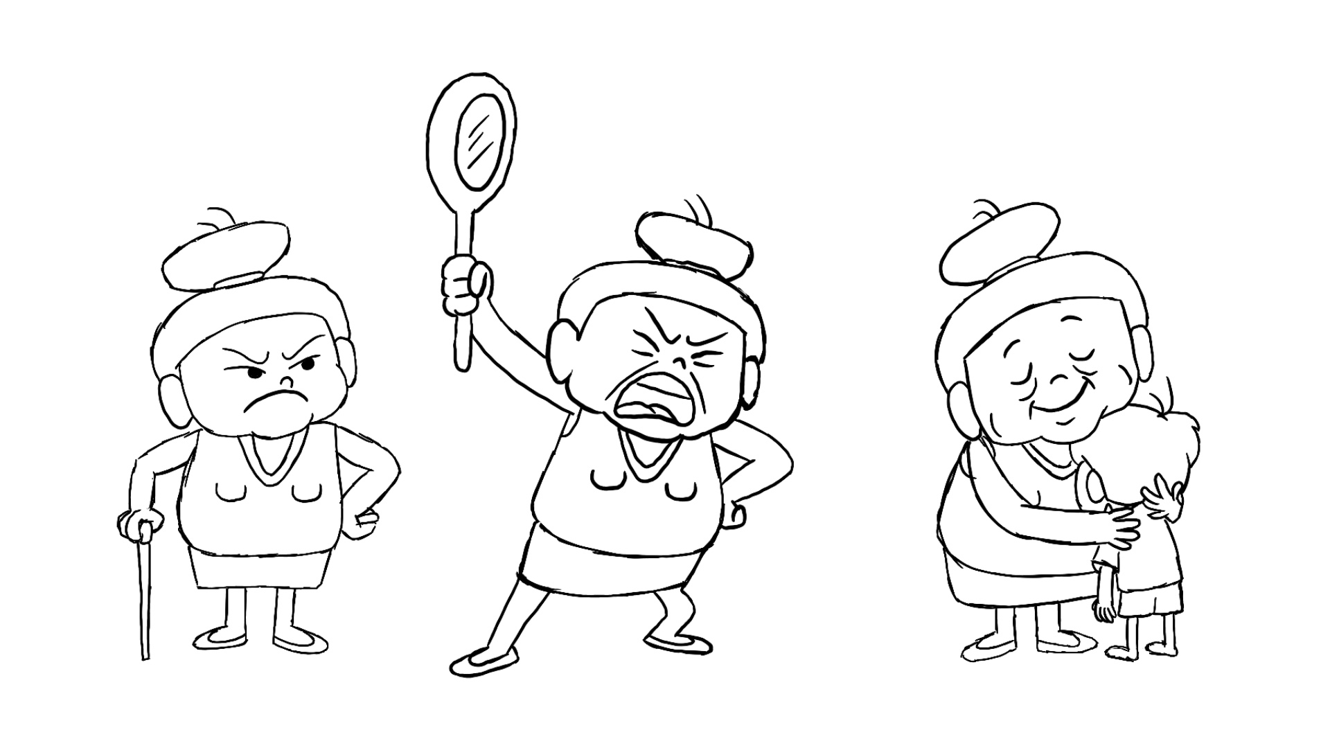 Abuela poses